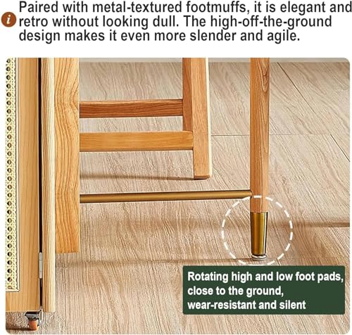 Folding Dining Table, Convertible Wood Round Dining Table for Kitchen/Farmhouse/Living Room, Space Saving Rattan Weaving Dining Room Table with Storage Space