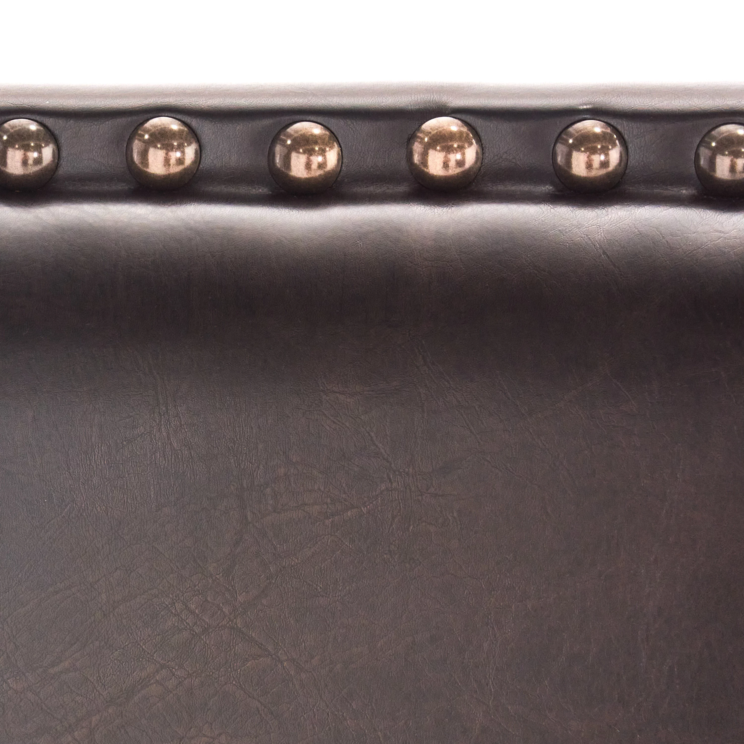 Noble House Hayden Brown Leather King/Cal King Headboard