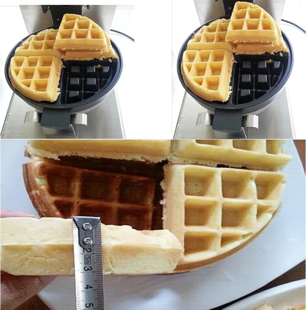 Techtongda Nonstick Electric Rotated Waffle Maker Iron Machine Single Station Rotary Waffle Maker