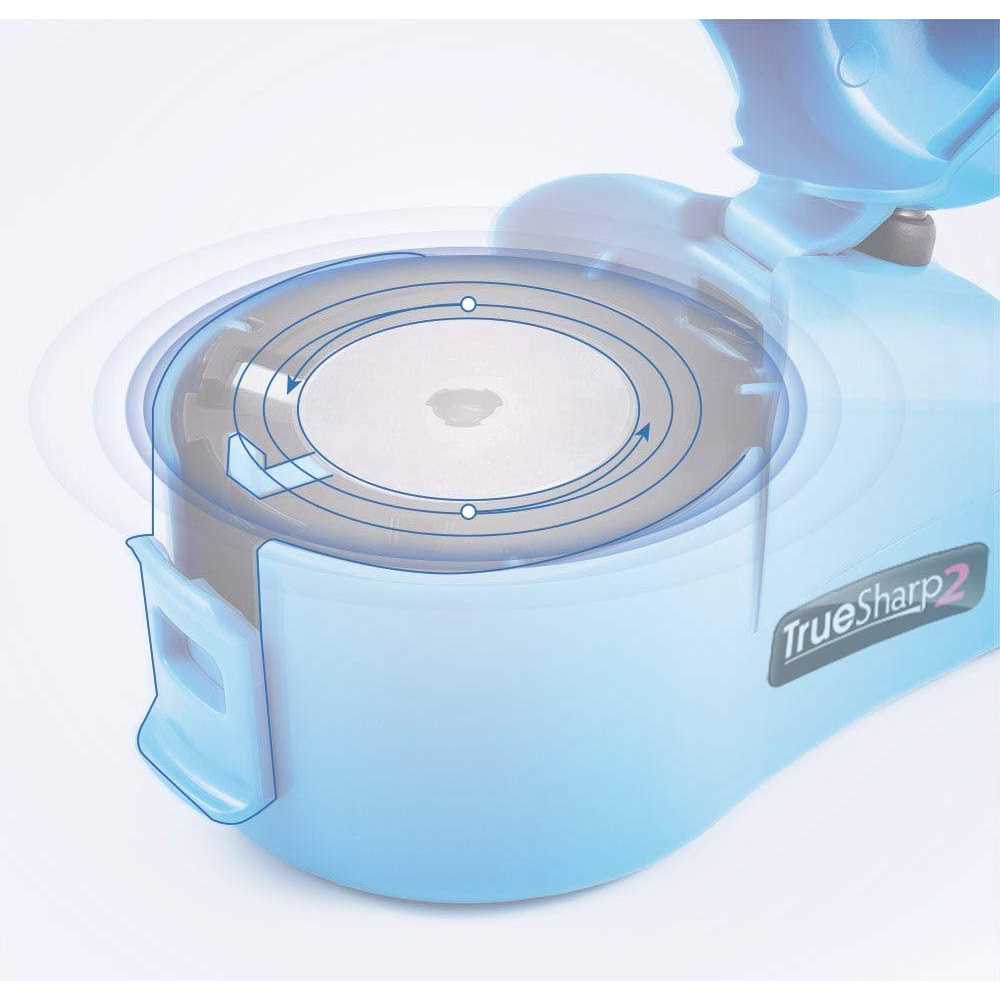 TrueCut TrueSharp 2 Power Sharpener, Fast and Easy to Use Rotary Cutter Blade Sharpener, Sharpen 28mm, 45mm and 60 mm Blades