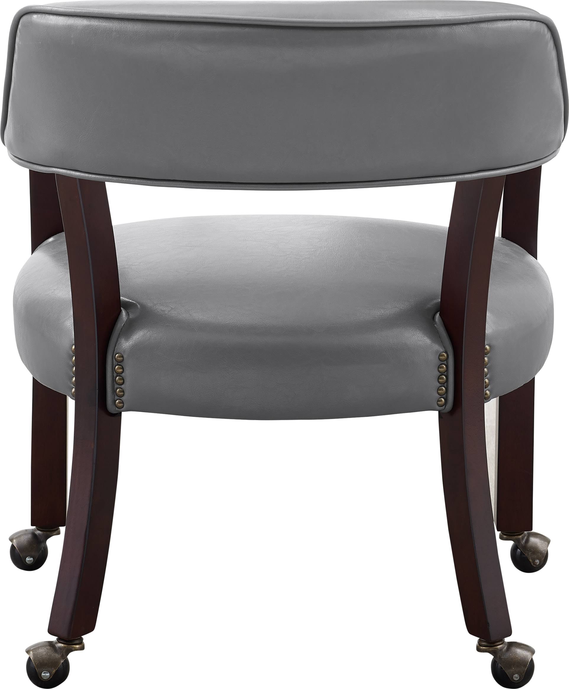 Steve Silver Tournament Gray Arm Chair with Casters