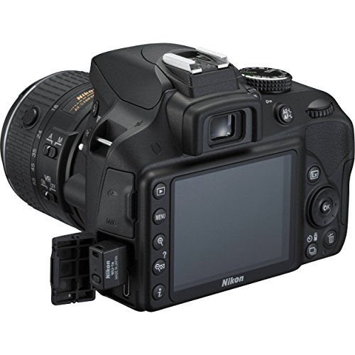 Nikon D3300 24.2 MP CMOS Digital SLR with Auto Focus-S DX Nikkor 18-55mm f/3.5-5.6G VR II Zoom Lens (Black)