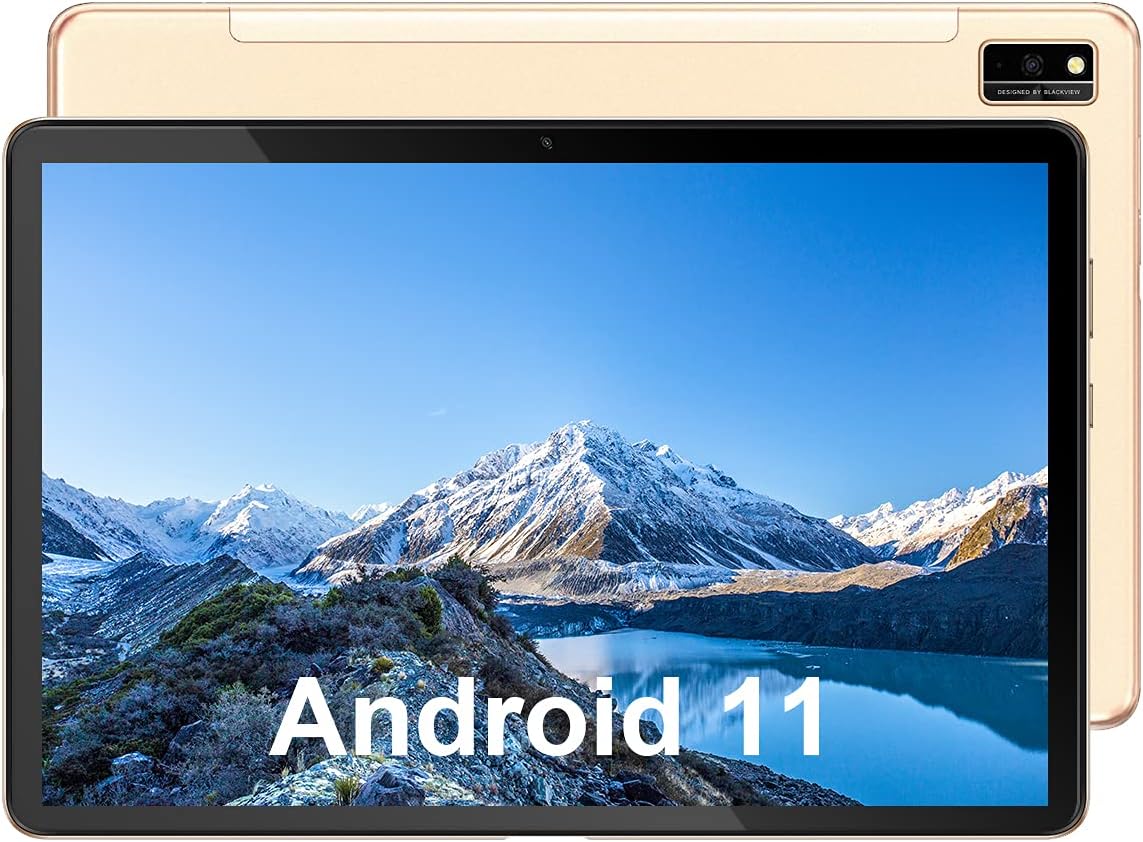 Blackview Tab10 Tablet 10.1 Inch, 5G WiFi + 4G Dual SIM Android 11 4GB RAM + 64GB ROM (TF 128GB) Octa-Core 2.0GHZ Processor, Tablet with 7480mAh Battery, 1200 1920 FHD + with AI Camera 8MP + 13MP