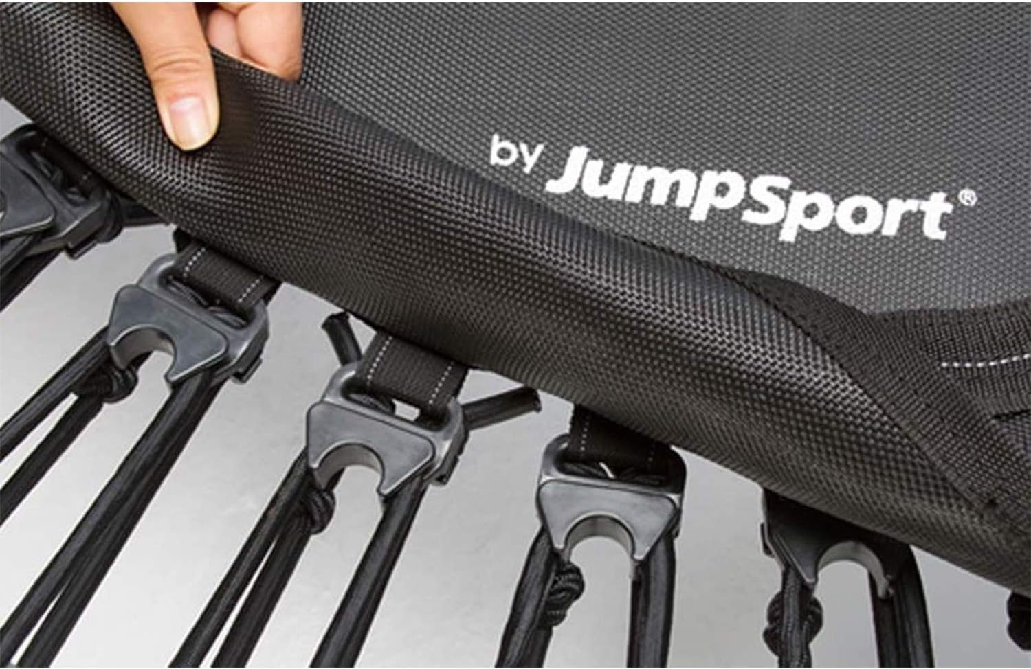 JumpSport 350 Indoor Portable Lightweight Safe Stable Heavy Duty 39-Inch Fitness Trampoline with Handle Bar Accessory, and Workout DVD, Black