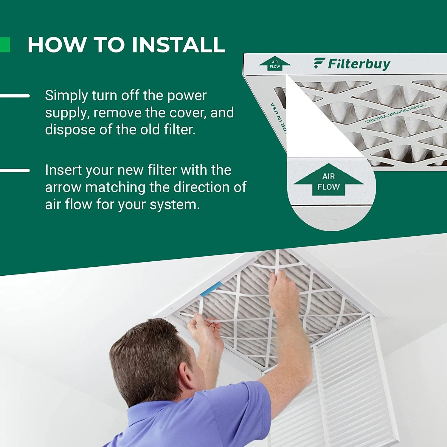Filterbuy 14x25x4 MERV 11 Pleated HVAC AC Furnace Air Filters (5-Pack)