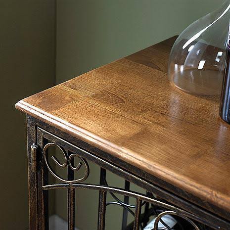 Wine Enthusiast 84- Bottle Antiqued Steel Wine Jail Console
