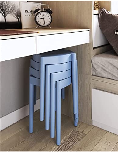 Dining Room Chairs Plastic High Stool Household Round Stool Stackable Dining Stool Table Bench Simple Stools Fashion Creative Bench Stool Latest Styles