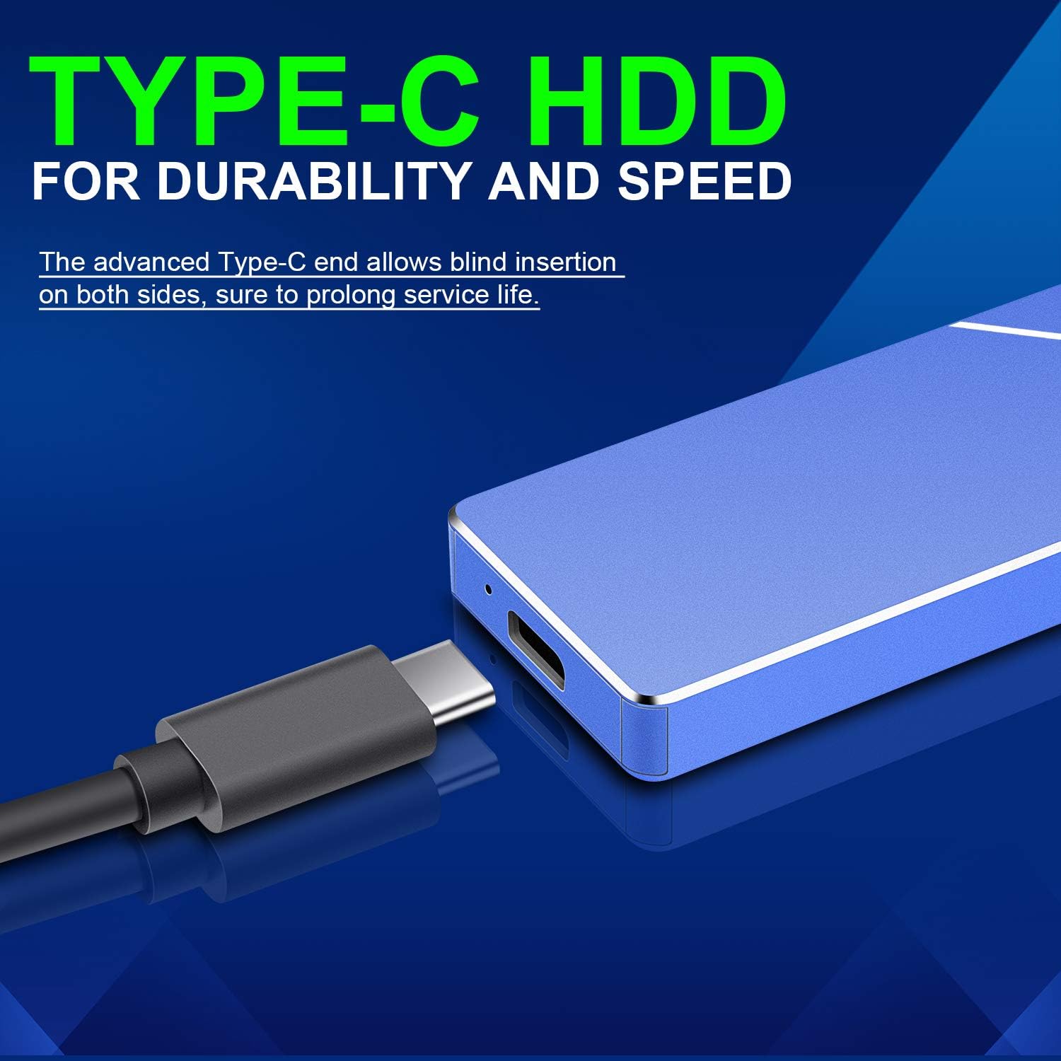 External Hard Drive, Portable Hard Drive External 1TB 2TB Sturdy Storage HDD Compatible with PC, Laptop and Mac (2TB, Black)