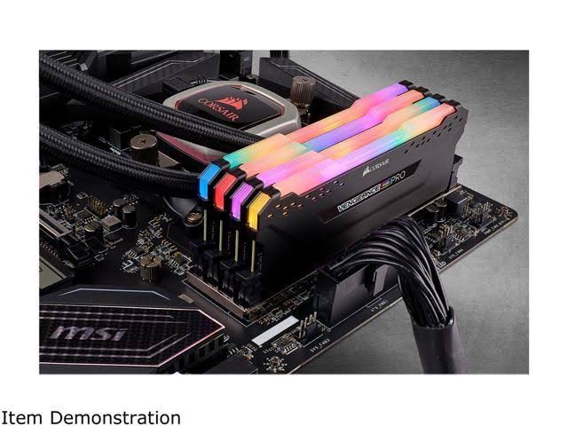 Corsair Vengeance RGB Pro 32GB (4 x 8GB) DDR4 Dram 3466MHz C16 Memory Kit - Black