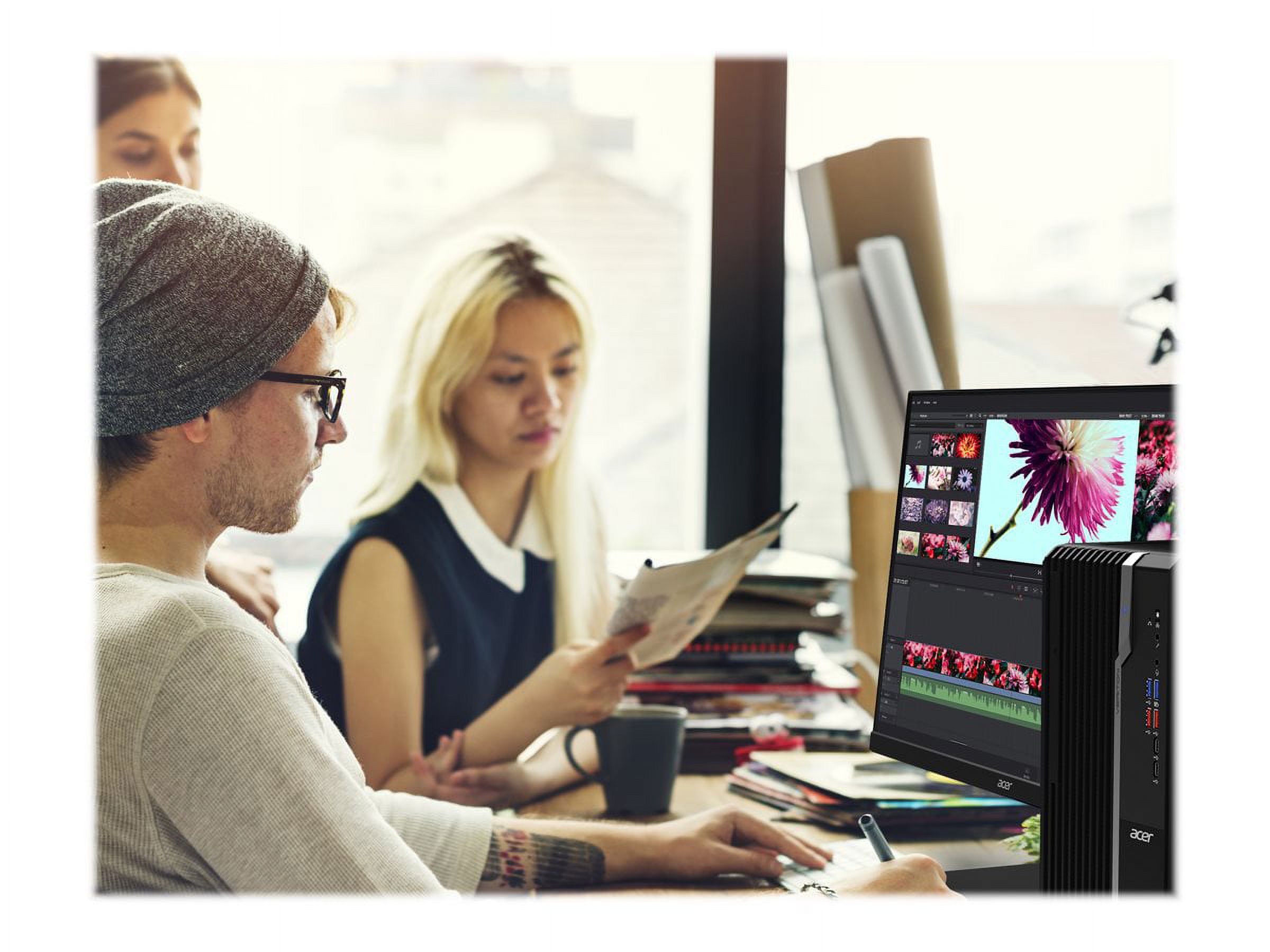 Acer Veriton X4665G VX4665G-I797H2 Desktop Computer, Intel Core i7 9th Gen i7-9700 Octa-core (8 Core) 3 GHz, 16 GB RAM DDR4 SDRAM, 1 TB HDD