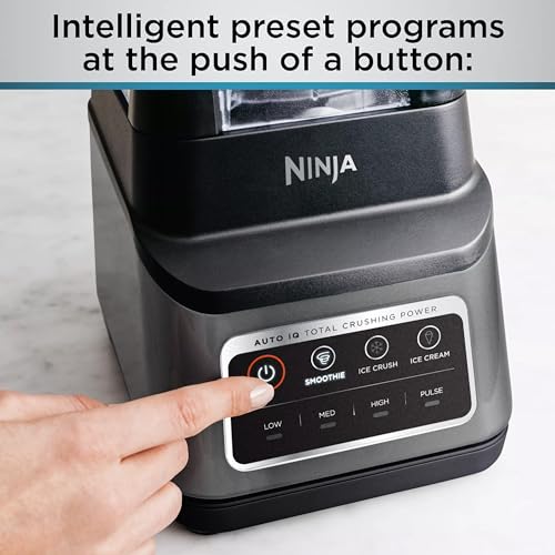 Ninja BN751 Professional Plus DUO Blender, 1400 Peak Watts, 3 Auto-IQ Programs for Smoothies, Frozen Drinks & Nutrient Extractions, 72-oz. Total Crushing Pitcher & (2) 24 oz. To-Go Cups, Black