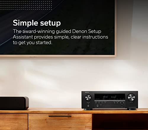 Denon AVR-S970H 8K Ultra HD 7.2 Channel (90Watt X 7) AV Receiver - Built for Gaming, Music Streaming, 3D Audio & Video, Alexa + HEOS, Black