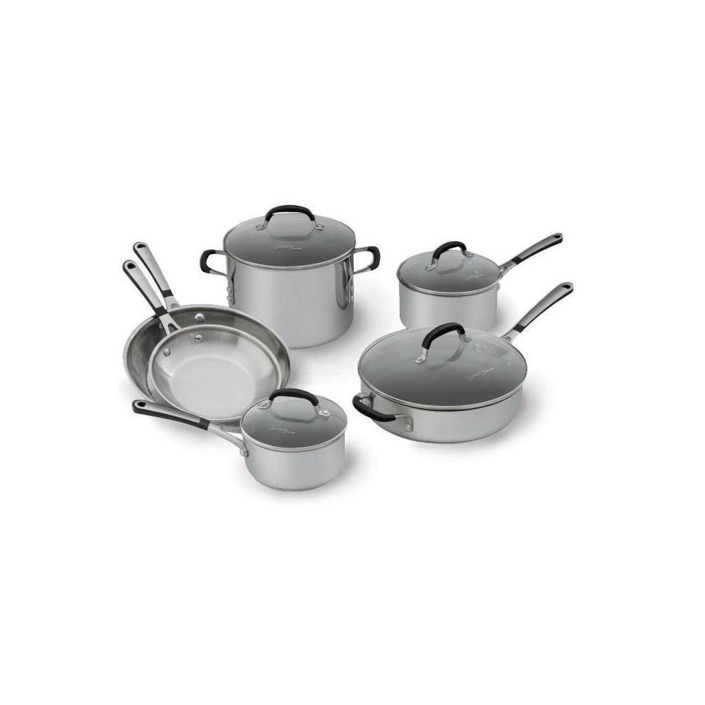 Calphalon Simply 10 Piece Set, Stainless Steel