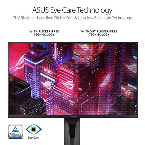 ASUS TUF Gaming 24” 1080P Monitor (VG248Q1B) - Full HD, 165Hz, Extreme Low Motion Blur, 0.5ms, FreeSync Premium, Eye Care, DisplayPort, HDMI, Shadow Boost, VESA Wall Mountable, Tilt Adjustable