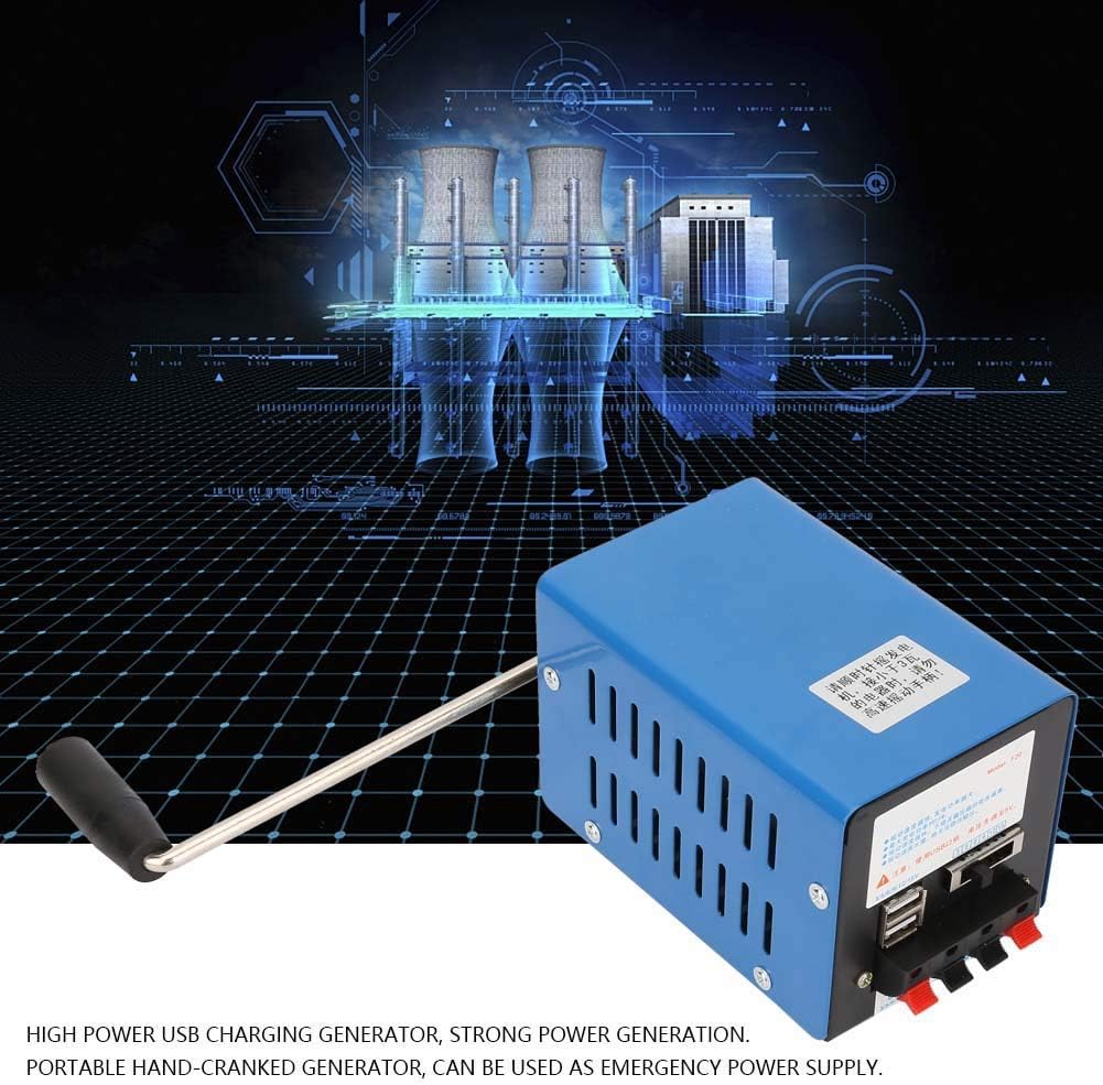 Hand Crank Generator Hand Crank Charger USB Generator for Emergency Survival Experiments Power Supply Camping Field Works