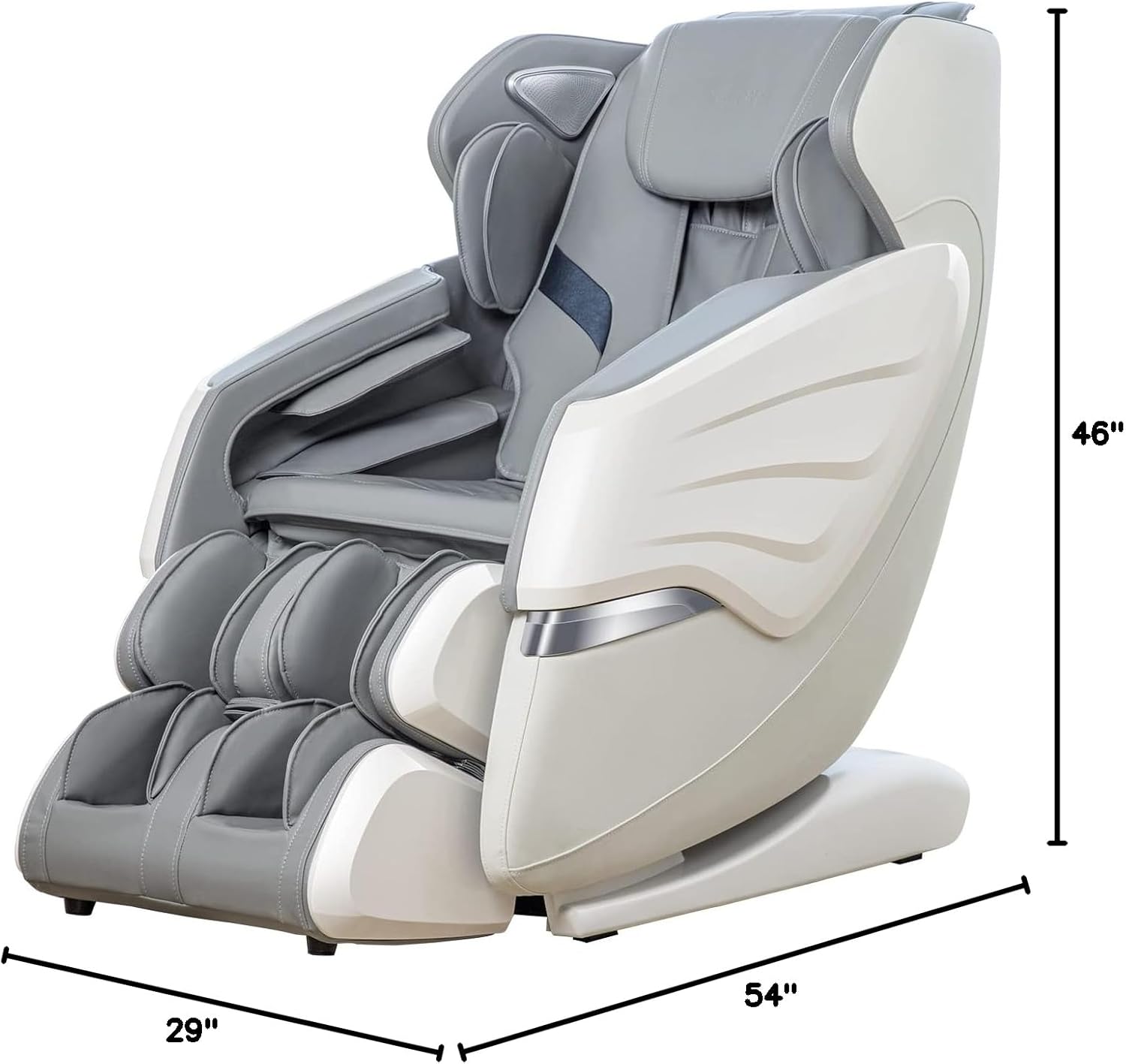 Zero Gravity Massage Chairs with AI Voice, App Control SL Track Zero Gravity Full Body Massage Recliner Gray