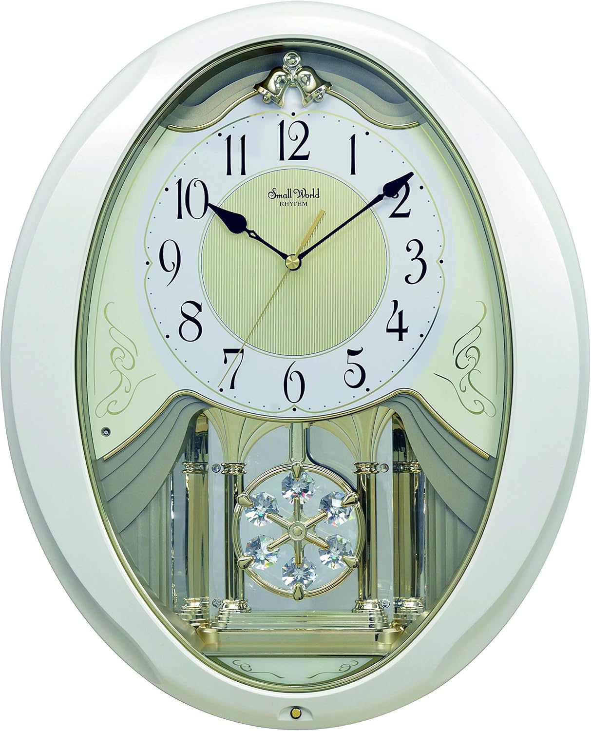 Rhythm Clocks Snowflake Pearl Musical Motion Clock