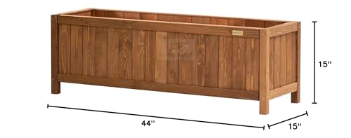 15" Hampton Classic Wooden Planter Box Indoor and Outdoor Use for patio garden (44" x 15" x 15")