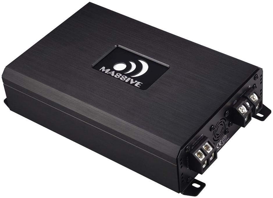 Massive Audio E3 - Car Audio 2,800 Watt Nano Edge Series, Monoblock Car Amplifier, Bass Boost, 1 Ohm Stable
