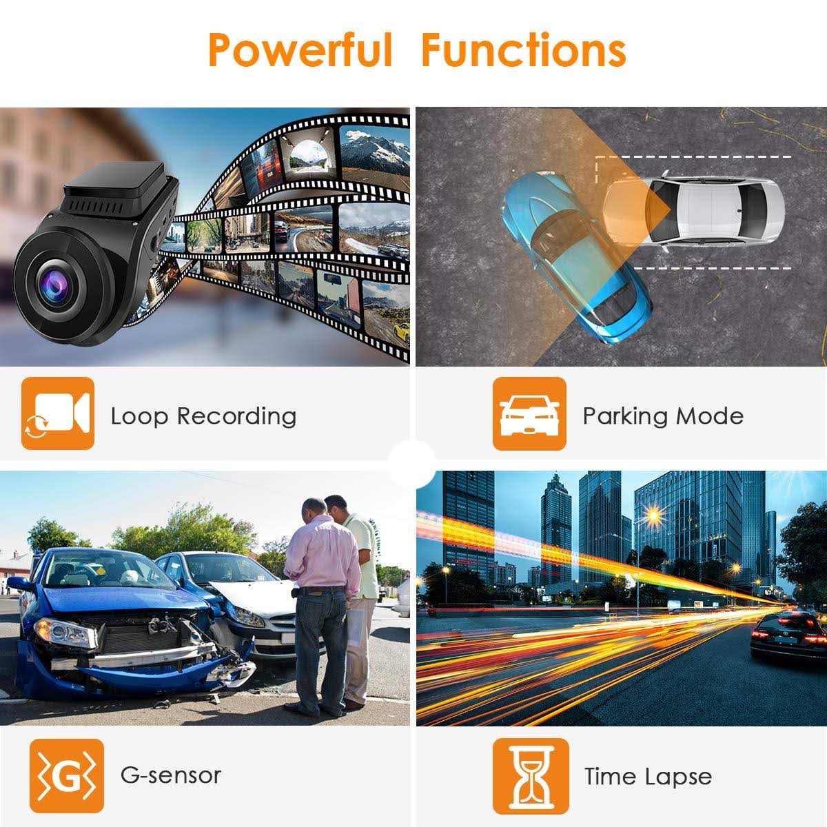 Vantrue S1 Dual 1080p FHD Dash Cam Front and Rear Dash Cam - GPS - Night Vision
