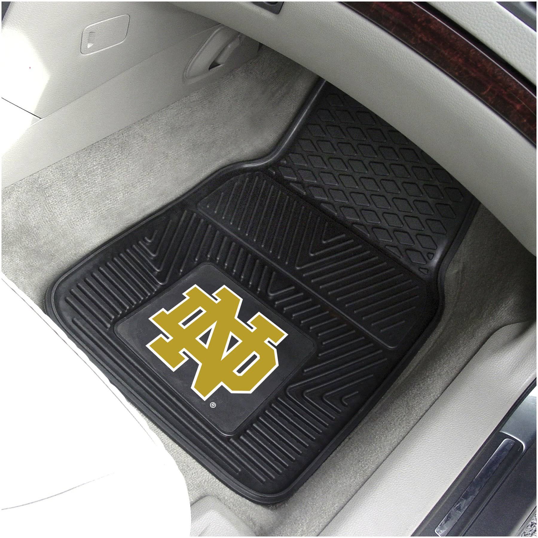 CC Sports Decor NCAA Notre Dame Fighting Irish 2-pc Vinyl Front Car Mat Set, Universal Size