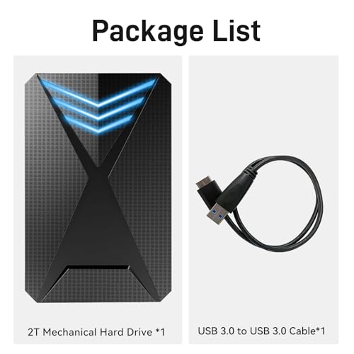 Retro Game Console Hard Drive 2T, Retro Drive with 18 Emulator Console, 4280 Plug and Play Video Games for PC, Launchbox Hard Drive Emulator, USB 3.0, Hyper Base Lbox