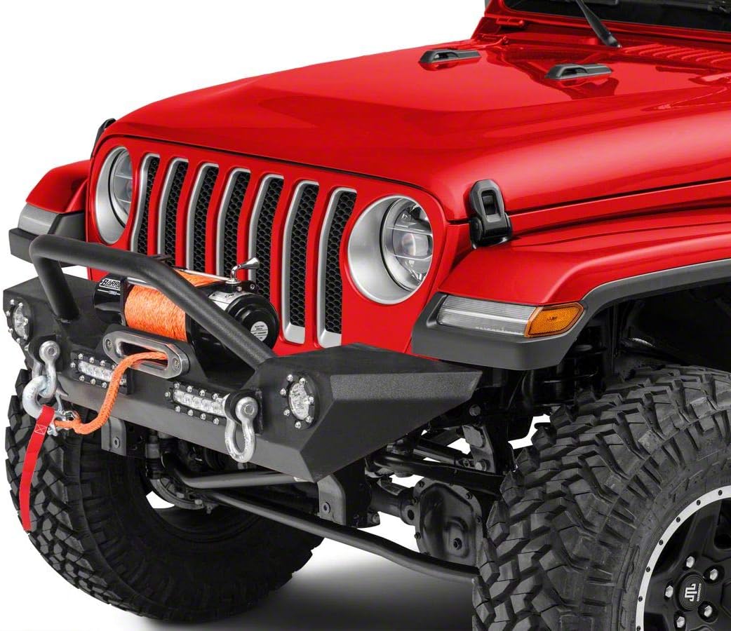 Barricade Trail Force HD Front Bumper with LED Lights Compatible with 18-22 Jeep Wrangler JL w/Factory Halogen Fog Lights