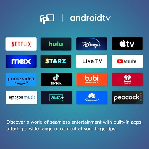 FPD 43 Inch Smart TV Flat Screen Frame LED Television Full HD 1080p Google Cast Built in, Streaming Live Ultra Thin HDR10 Android TV, Bluetooth, Vesa, Hdmi, WiFi (Palette-Series 2025)