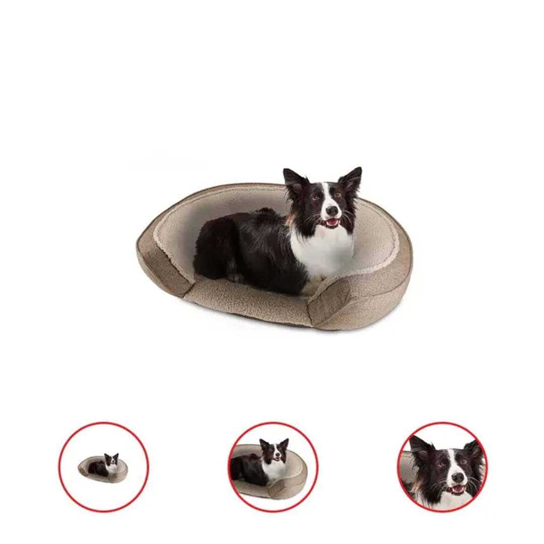 Canine Creations Arlee Step In Oval Round Cuddler Pet Dog Bed - Pet Supplies online store