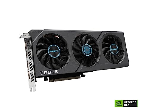 GIGABYTE GeForce RTX 4060 Eagle OC 8G Graphics Card, 3X WINDFORCE Fans, 8GB 128-bit GDDR6, GV-N4060EAGLE OC-8GD Video Card (Renewed)
