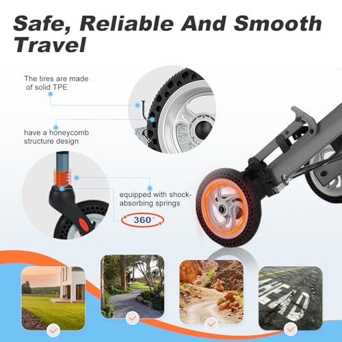 Wheelchairs for Adults, Transport Wheelchair Lightweight Foldable (Only Takes 1S), Ultra Light Wheelchair Equipped with 8IN Honeycomb Tires (Only 20 LBS, Holds 220 LBS)