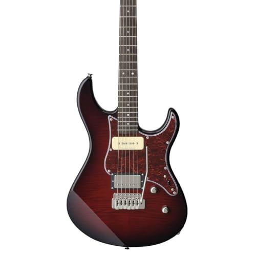 YAMAHA 6 String Solid-Body Electric Guitar, Right, Translucent Black, 612VII (PAC612VIIFM TBL)