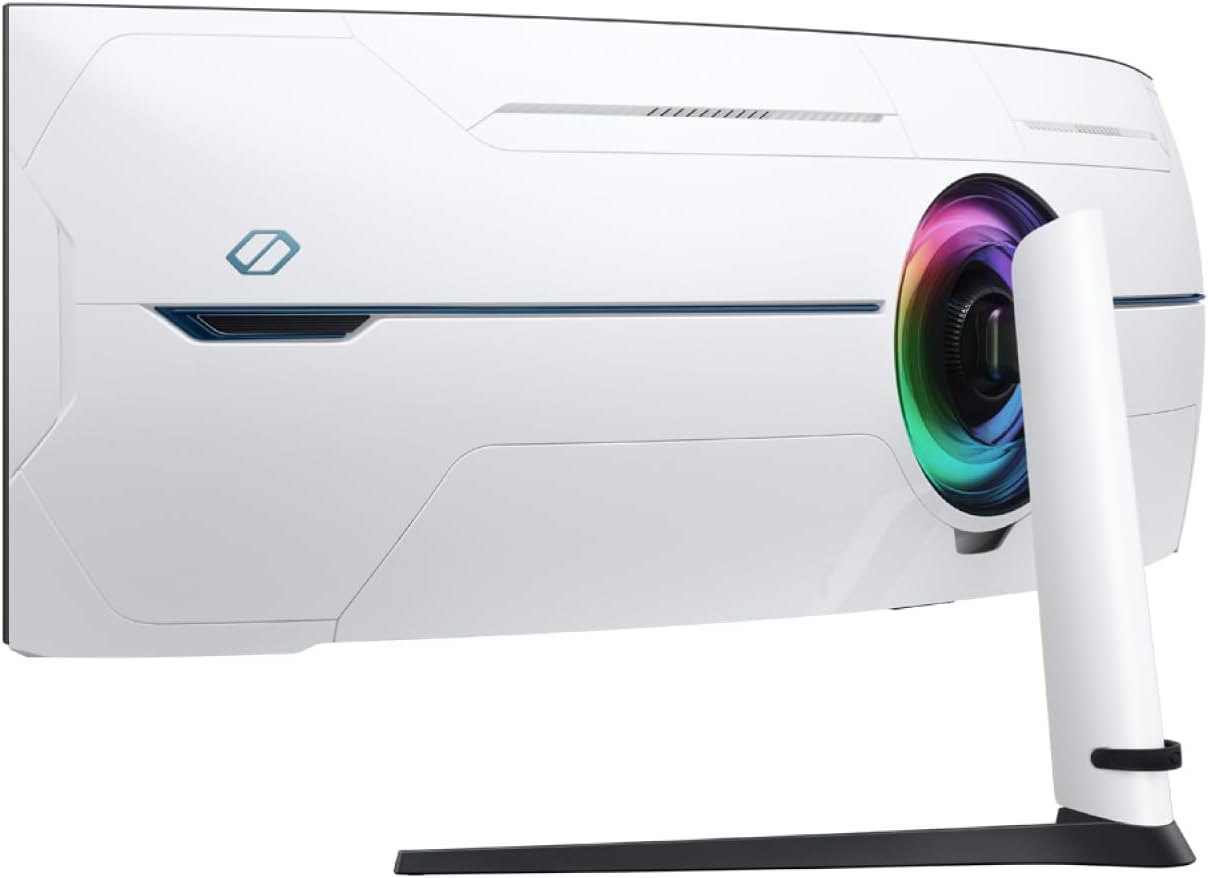 SAMSUNG 57" Odyssey Neo G9 Series Dual 4K UHD 1000R Curved Gaming Monitor, 240Hz, 1ms with DisplayPort 2.1, Quantum Mini-LED, DisplayHDR 1000, AMD FreeSync Premium Pro, LS57CG952NNXZA, 2023 (Renewed)