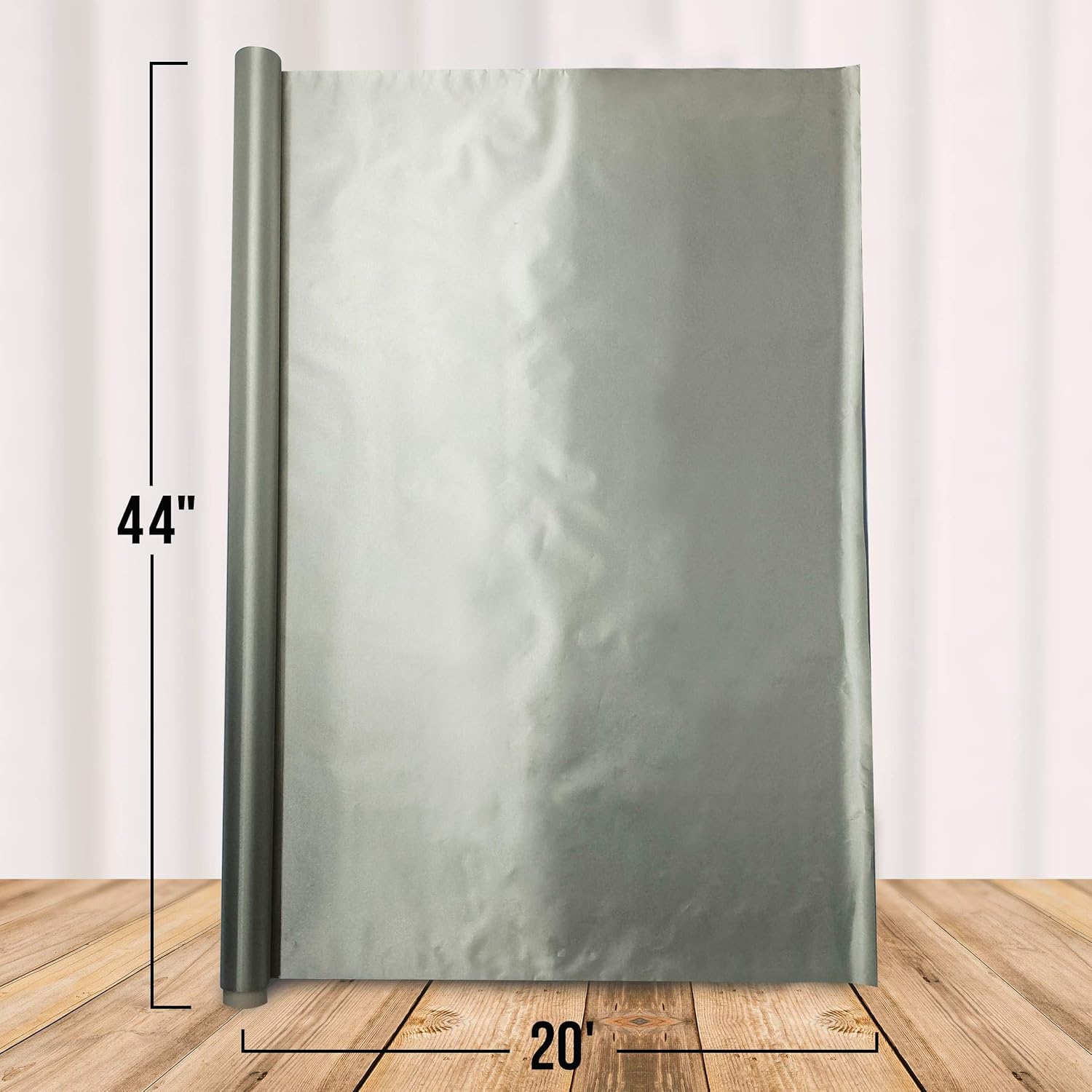 Faraday Fabric 44” x 6.6 Yards, Military Grade EMF Shielding Faraday Cloth w/Free 6.6 Yards Faraday Tape, Anti Radiation, EMI Isolation, WiFi and Cell Signal Blocking Grounding Fabric & Faraday Cage