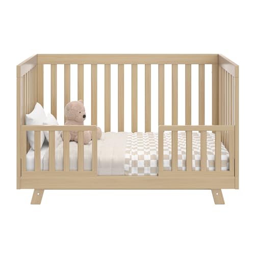 Storkcraft Beckett Convertible Crib (Driftwood) – Converts from Baby Crib to Toddler Bed and Daybed, Fits Standard Full-Size Crib Mattress, Adjustable Mattress Support Base