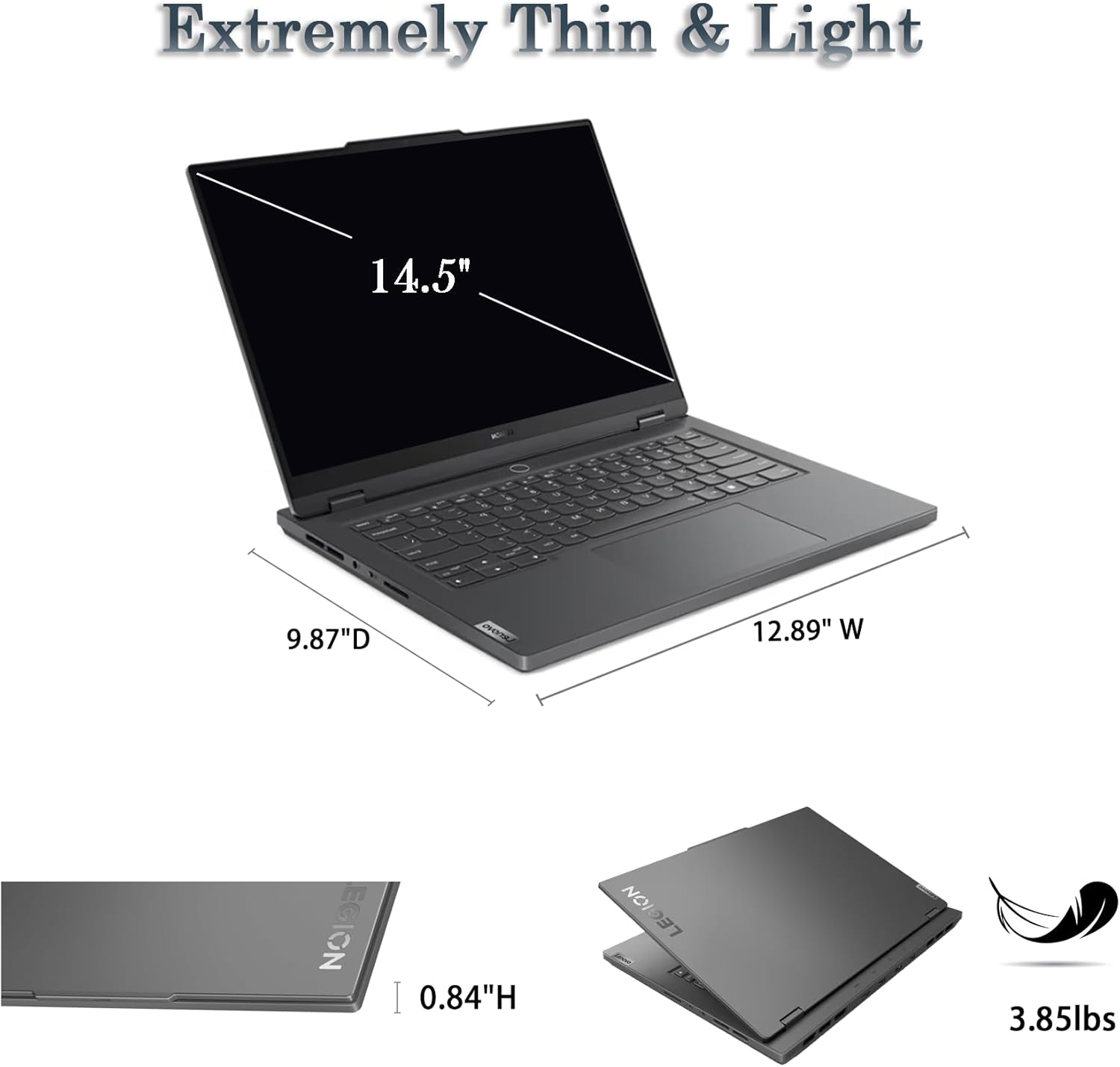 Lenovo - Legion Slim 5 Gaming Laptop - 14.5" OLED (2880 x 1800) - Ryzen 7 7840HS - NVIDIA GeForce RTX 4060 8GB - win11 Home - w/Mouse Pad (16GB RAM | 1TB SSD)