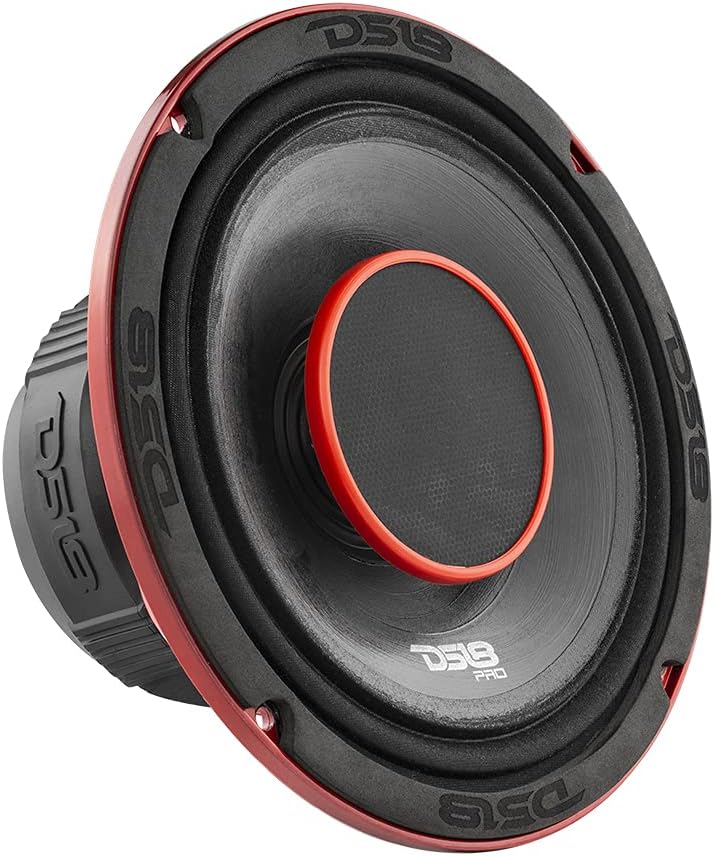 DS18 PRO-HY6.4B 6.5" Hybrid Mid-Range Car Audio Loudspeaker with 1" VC Built-in Compression Driver Horn and Water Resistant Cone 450W Max 225W RMS 4 Ohms (1 Speaker)