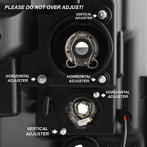 AKKON - For 2011-2016 Ford F250 F350 F450 F550 Superduty LED Tube Black Projector Headlights Driver+Passenger Pair
