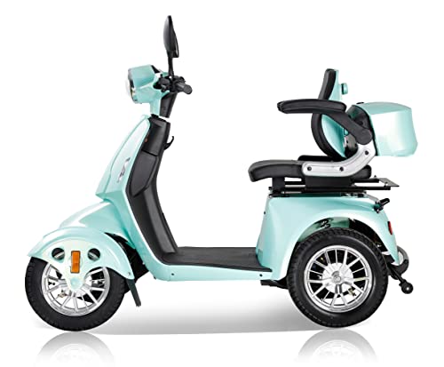 Electric Mobility Scooters for Adults, 2024 NEW 4 Wheels Powered Mobility Scooter 300+ lbs Foldable Electric Wheelchairs with 2 * 20AH Lead Acid Battery, 16 Miles, 2 Cup Holders & USB Charger Port