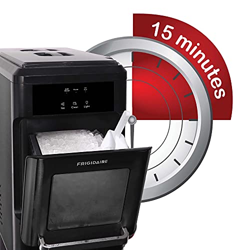 Frigidaire EFIC237 Countertop Crunchy Chewable Nugget Ice Maker, 44lbs per Day, Auto Self Cleaning
