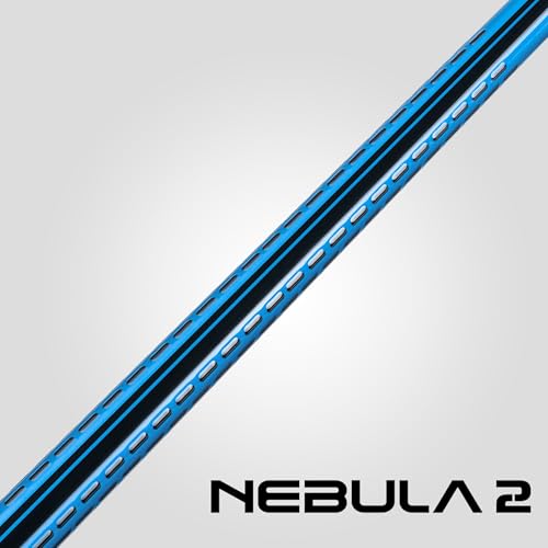 RHINO Nebula 2 Pool Cue - 100% Carbon Fiber Shaft & Composite Butt. Time Crystal Tip, Pro Taper Design, 12.4 mm,12.8 mm. 3/8-8 Joint, 3D Friction Grip. Low Deflection Pool Cue