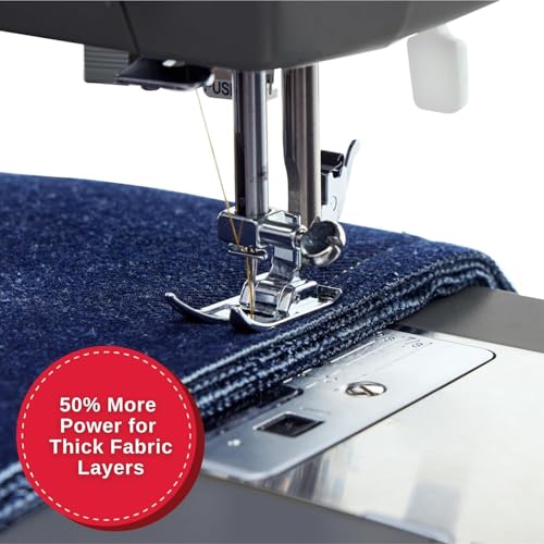SINGER Heavy Duty 4452 High Speed Sewing Machine With Accessory Kit | Strong Motor with Enhanced Piercing Power, 110 Stitch Applications, Full Metal frame, 1-step Buttonhole & LED Lights