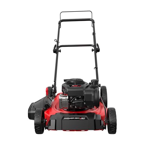 PowerSmart Gas Lawn Mower, 21-Inch 144cc 4-Stroke Engine 2-in-1 Walk-Behind Push Lawn Mower with 10-Inch Rear Wheels