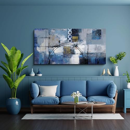 yiijeah Large Abstract Canvas Wall Art Giclee Print Decor for Living Room Bedroom Abstract Picture White Gray Artwork Moder Home Office Decoration 30x60