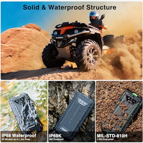 DOOGEE S41 Plus Rugged Smartphone 2024,128GB/TF 1TB,Android 13 Smartphone,IP68 Waterproof Phone,6300mAh Battery,Octa Core,AI Main Camera Rugged Phone,5.5" IPS HD+ Display,Face Unlock,OTG/NFC