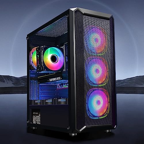 STGAubron Gaming Desktop PC,Intel Core i7-11700KF up to 5.0G,32G DDR4,2T SSD,GeForce RTX 3060 12G GDDR6,600M WiFi,BT 5.0,RGB Fan x 6,RGB Keyboard&Mouse,RGB Mouse Pad,W11H64