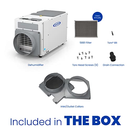 AprilAire E080 Pro 80-Pint Whole-House Dehumidifier, Energy Star Certified, Commercial-Grade Whole-Home Dehumidifier for Basement, Crawlspace, or Whole House up to 4,400 sq. ft.