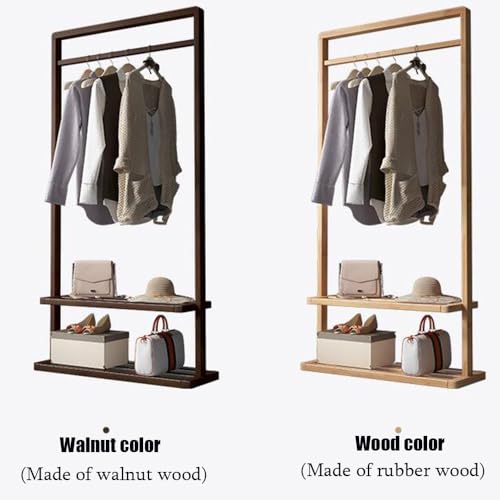 Coat Stand, Coat Rack, Solid Wood Coat Stand,Storage Shelves, Modern Bedroom Simple Fashion Floor Hanger Creative European Interior Bamboo Simple for Living Room (A (105X32X160CM))