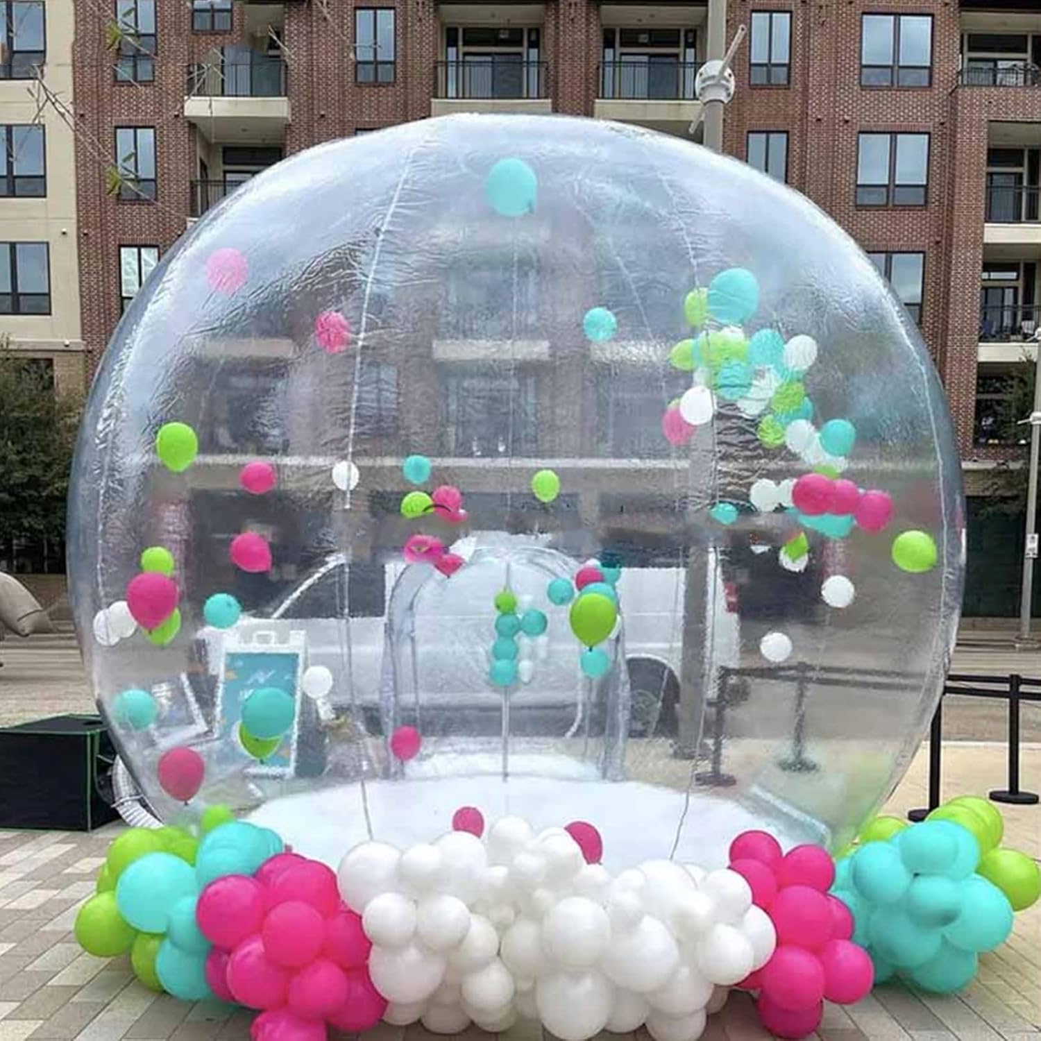 Inflatable Bubble Camping Tent, Transparent Inflatable Room Tent with Single Tunnel Dome for Garden Hotel with Blower