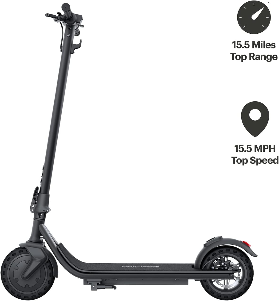 Jetson Racer Electric Scooter, 15 miles per hour, 16 miles Max Range, Twist Throttle, 250-Watt Motor, LCD Display, 3 Speed Modes, Ages 12+, Black, JRACER-BLK